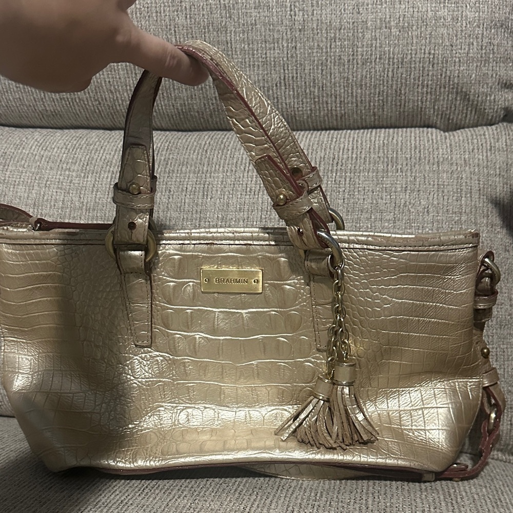 Brahmin Pearl Chrome mini bag